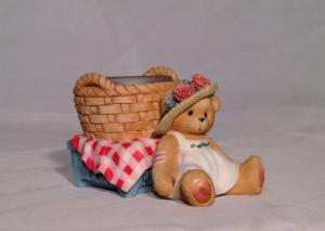 Girl with Basket Votive Holder